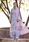 OCEAN BLOSSOMS Printed Chikankari Lawn and Digital Printed Voile Dupatta from ELAF's "PRINT CHIKANKARI" 2024 Collection.
